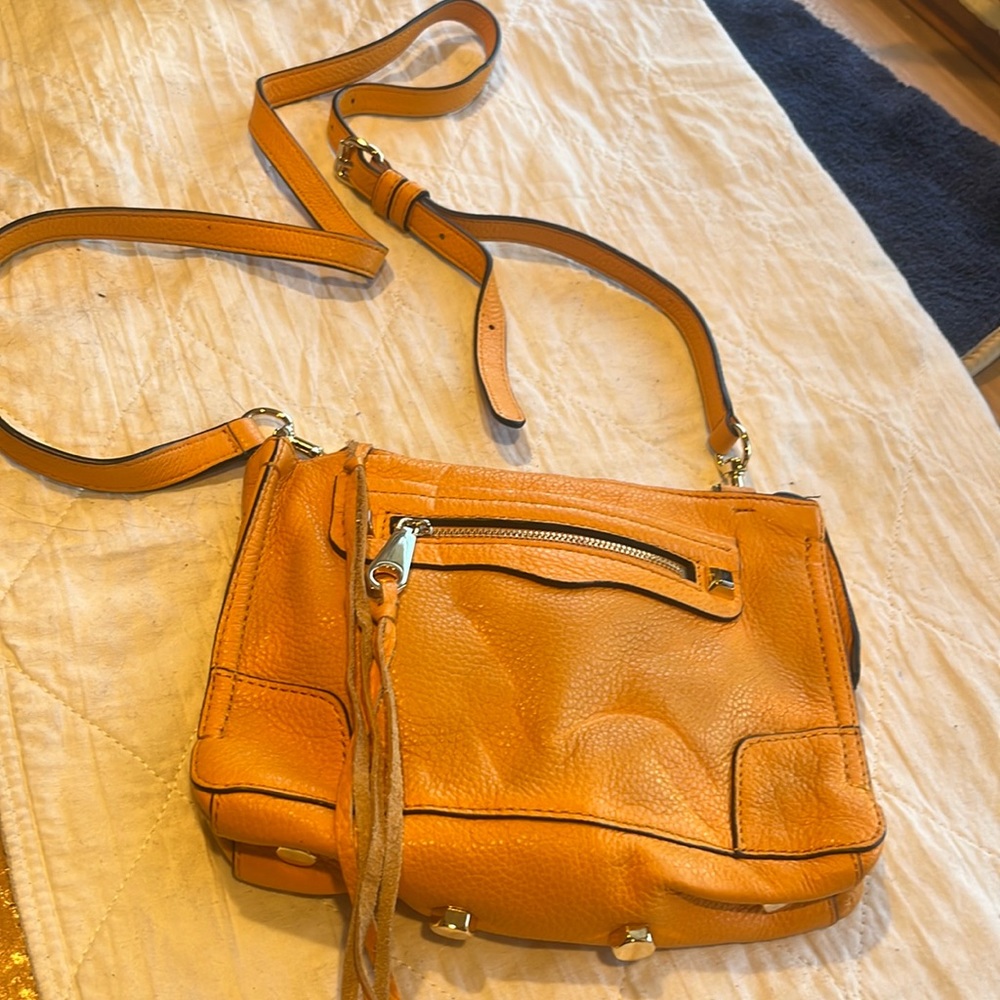 Rebecca Minkoff mustard color 9” x 7” shoulder or cross body